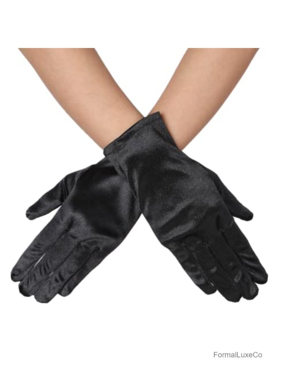 Satin Stretch Wrist Length Opera Gloves 9 Inch Evening Party Elegant